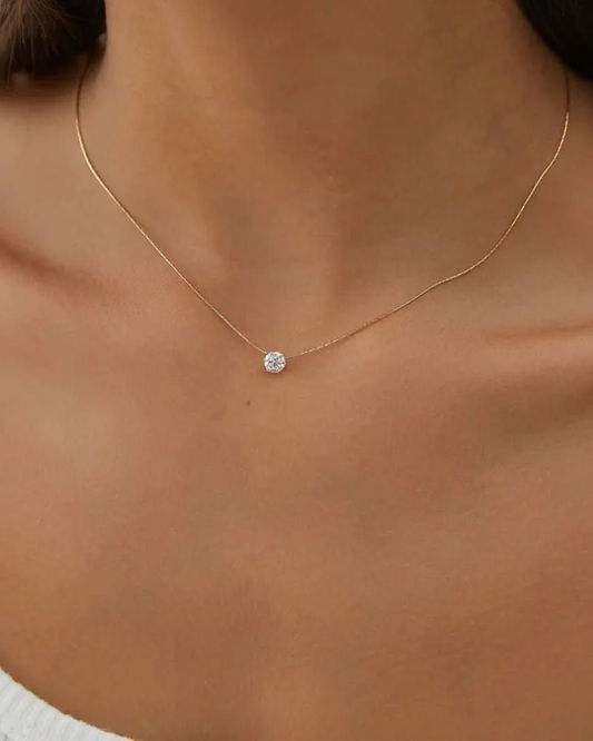 Dainty Diamond Necklace Anti Tarnish