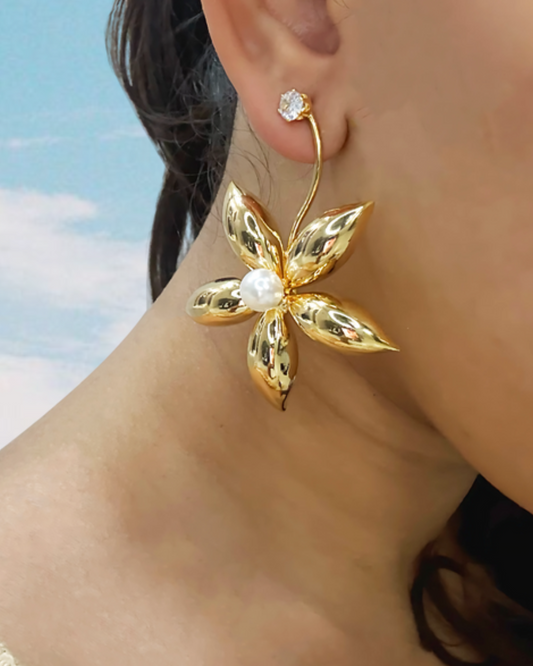Gold Plated Flower Studs