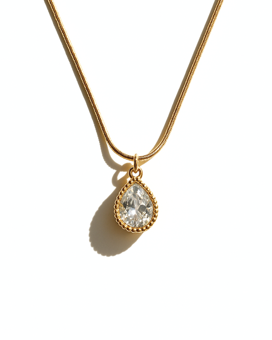 Delicate Zircon Drop Necklace