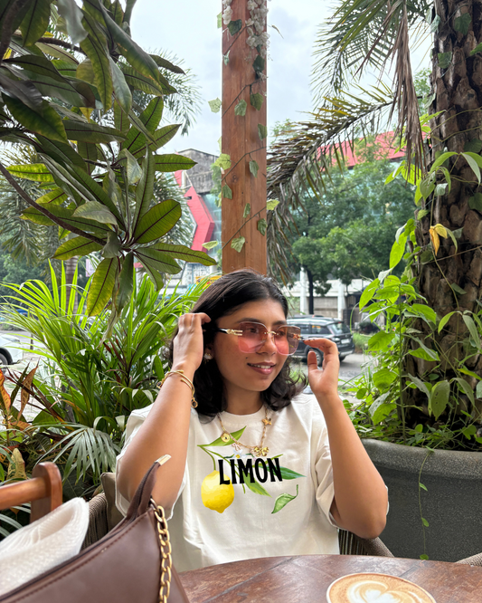 Limon Oversized White T-Shirt