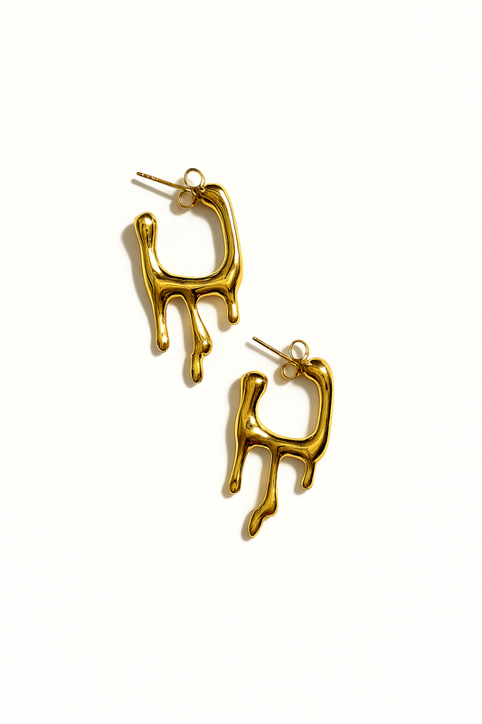 Melting Drip Stud Earrings