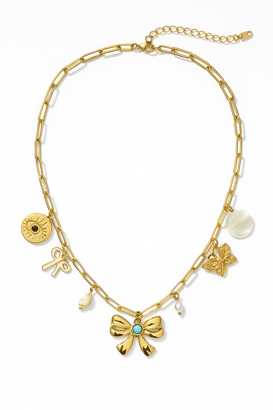 Bow Seaside Charm Necklace