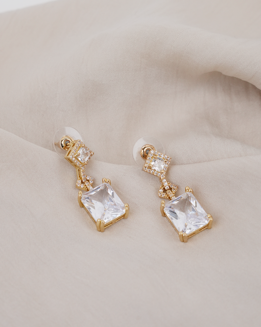 Luna sparkling Square Earrings