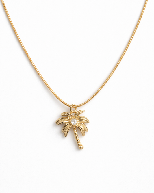 Palm Tree Pendant Necklace