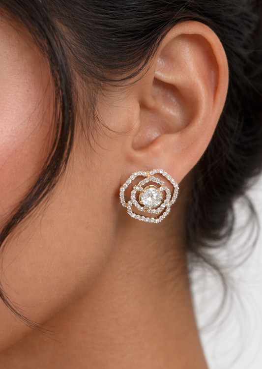 Mystic Rose stud earrings